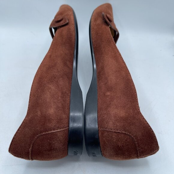 Tod's Women's Brown Suede Flats - Picture 5 of 10